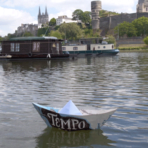 Ville_Angers boat origami bateau riviere GIF