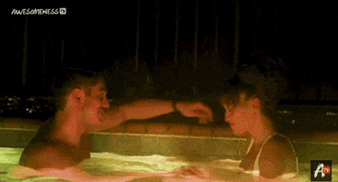 Hot Tub Hug GIF by AwesomenessTV