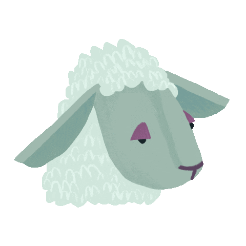 Tired Sheep Sticker by Julie.VanGrol