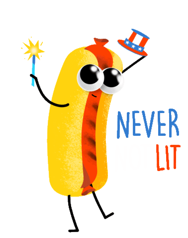 4Th Of July Lol Sticker by NeverNotAwesome