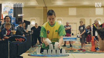 Stacks Cup Stacking GIF by ABC TV + IVIEW