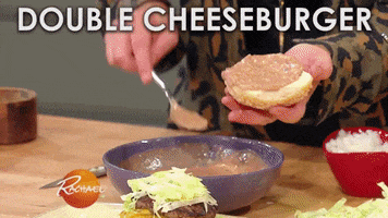 Double Cheeseburger Cooking GIF by Rachael Ray Show
