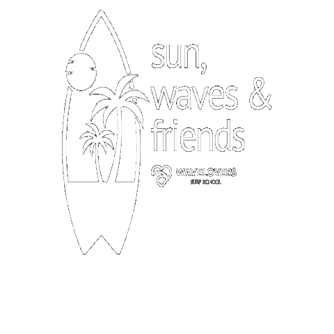 Wavelovers Surf School Sticker