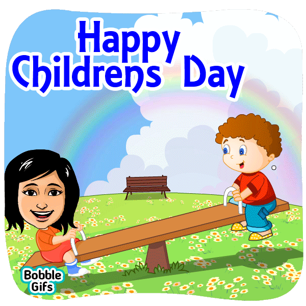 Happy World Childrens Day GIF by Bobble