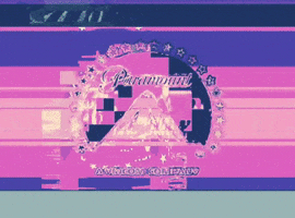 michaelpaulukonis pink glitch paramount logos GIF