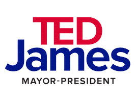 Ted James for Mayor Sticker