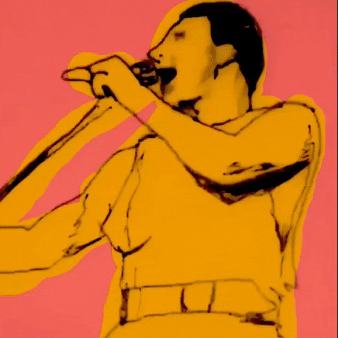 Freddie Mercury Art GIF by themarisjones