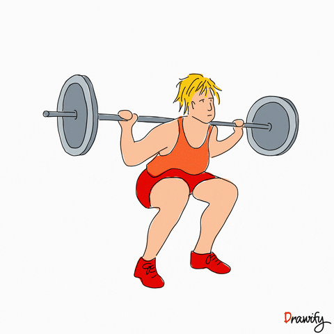 drawify woman gym man exercise GIF