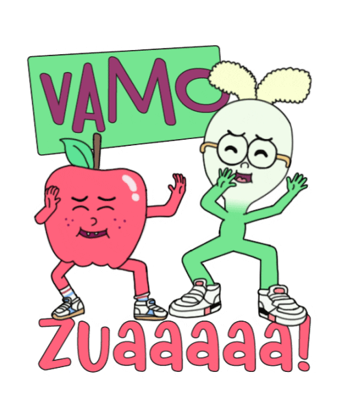 Happy Apple And Onion Sticker by Cartoon Network Brasil for iOS