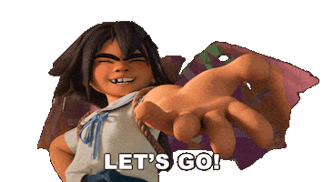 Lets Go Dreamworks Sticker by Forgotten Island