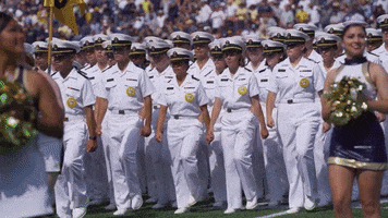 Navy Football The Brigade GIF by Navy Athletics