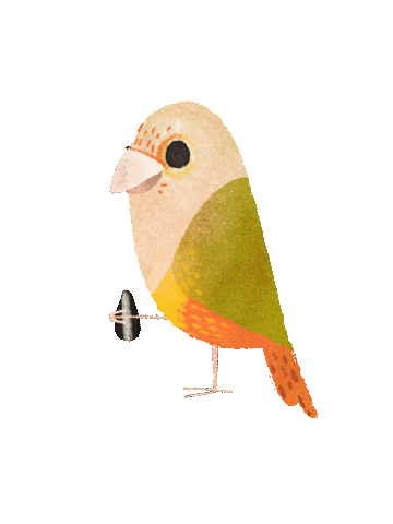 Hungry Bird Sticker by rileyalwayssmiley