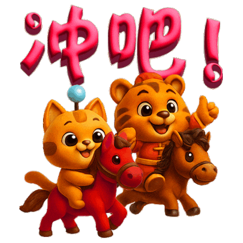 Gold Horse Sticker by BerjayaTimesSquare