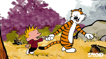 Calvin And Hobbes Dancing GIF