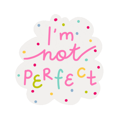 Im Not Perfect Mental Health Sticker by Anastasia Stefanovska
