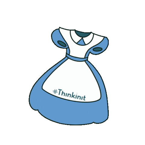 Alice In Wonderland Dress Sticker by THINKINIT