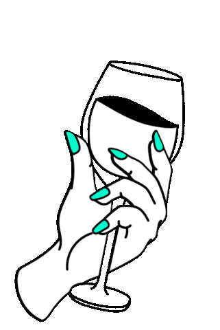Wine Hand Sticker