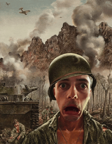 Shocked War GIF by Braken