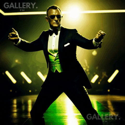 James Bond Dance GIF by Gallery.fm