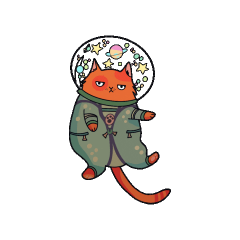 Outer Space Cat Sticker