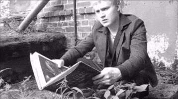 Black And White Surprised Face GIF