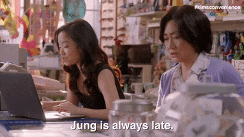 Working Andrea Bang GIF by Kim's Convenience