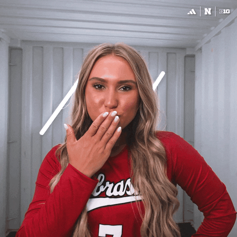 Ncaa Volleyball Kiss GIF by Huskers