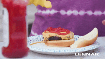 lennar burger cook grill ketchup GIF