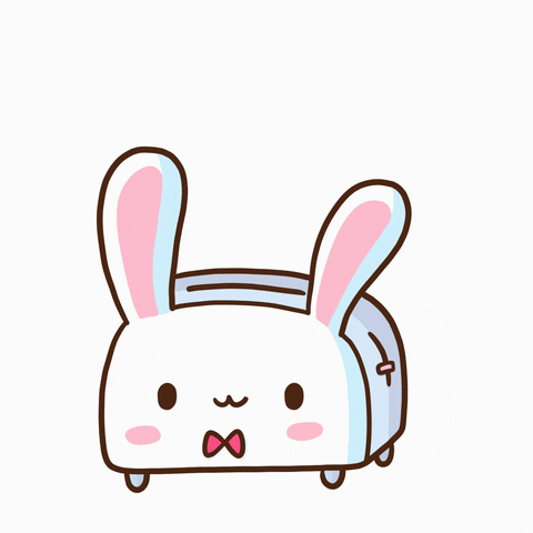 Kawaii Cotton Candy Frog and Bunny Aesthetic 2 Sticker 