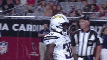 Running Back Celebration GIF by Los Angeles Chargers