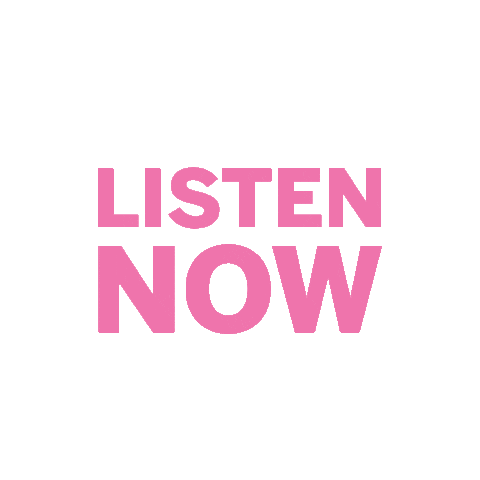 Pink Listen Sticker by Haute Takes Podcast