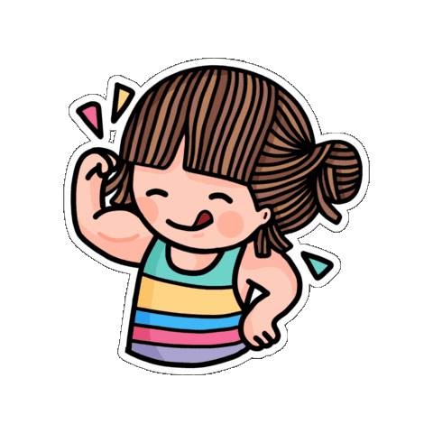 Girl Training Sticker