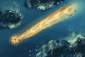 neptunyxa illustration space star comet GIF