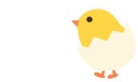 Baby Chicken Sticker by Aurelie Magnan