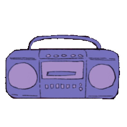 Boombox Tunnel Vision Sticker by Beach Bunny