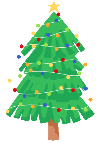 Happy Christmas Tree Sticker by ohdoodledoo