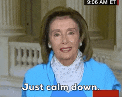 Just Calm Down Nancy Pelosi GIF by GIPHY News