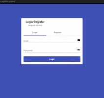 Angular Login Register Screen GIF