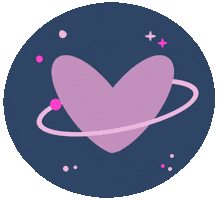 Outer Space Pink Sticker by yvoscholz