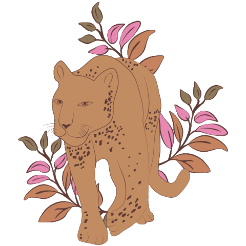 Cat Leopard Sticker by SPELL