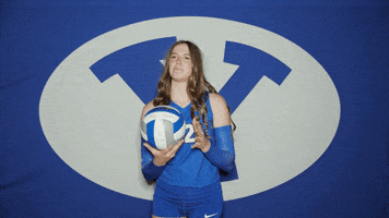 Volleyball Spin GIF by BYU Cougars