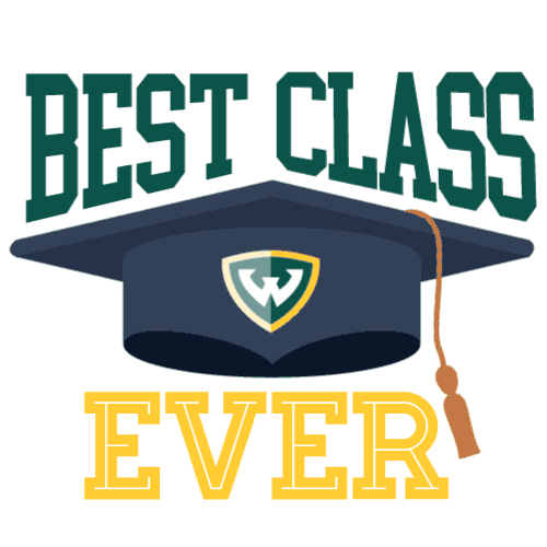 Graduation Cap Sticker by Wayne State University