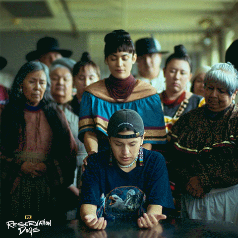 Pray Native American GIF by Reservation Dogs