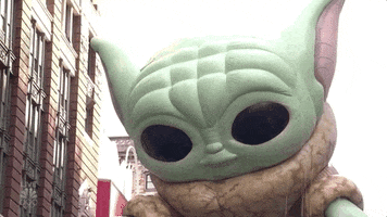 Macys Parade Baby Yoda GIF by The 95th Macy’s Thanksgiving Day Parade