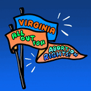 Virginia All Out for Abortion Rights flag