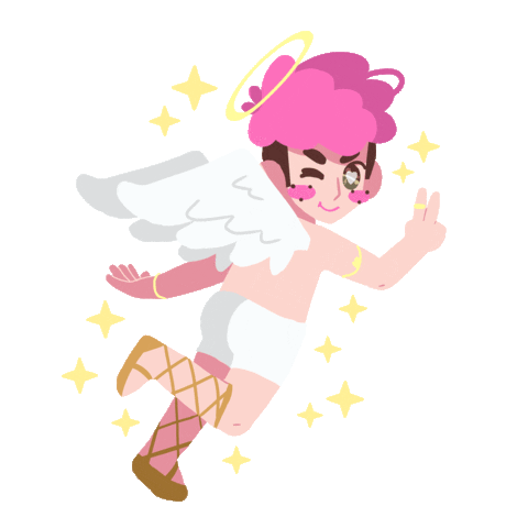 Angel Love Sticker by Snacky Boy