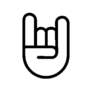 Rock Hand Sticker by prettycraftkit