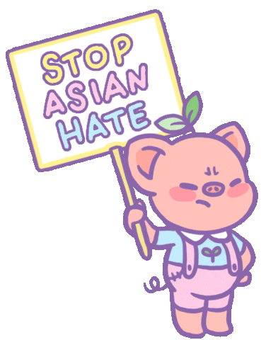 Asian American Pig Sticker by Alba Paris