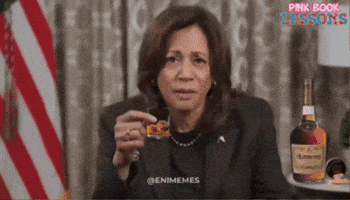 Kamala Harris Parody Drunk Shot Vomit GIF