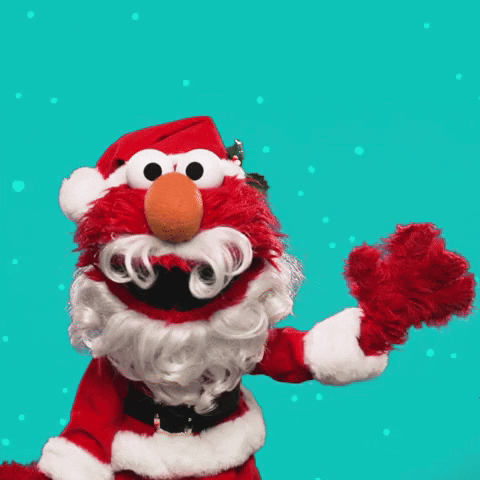 Christmas Snow GIF by Sesame Street